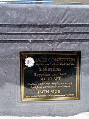 twin size Sheet set, 3 pieces, fitted,flat sheet and pillow case,new gray cooor